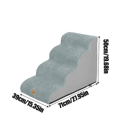 PetEase Stairs – Removable Cover Pet Training Stairs with 3, 4, 5 Steps for Beds, Sofas, Cats, and Dogs