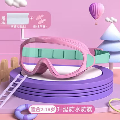 AquaChamp Kids Swim Set – Waterproof Anti-Fog Swimming Goggles & Cap with Protective Case