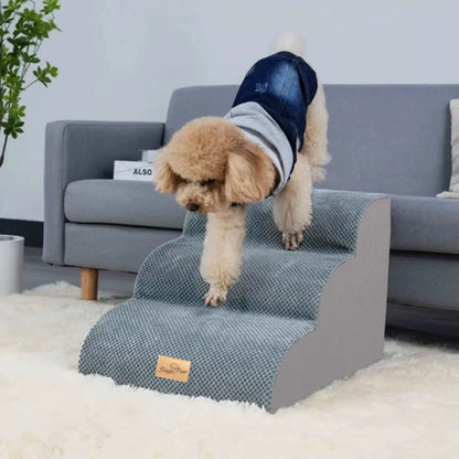 PetEase Stairs – Removable Cover Pet Training Stairs with 3, 4, 5 Steps for Beds, Sofas, Cats, and Dogs