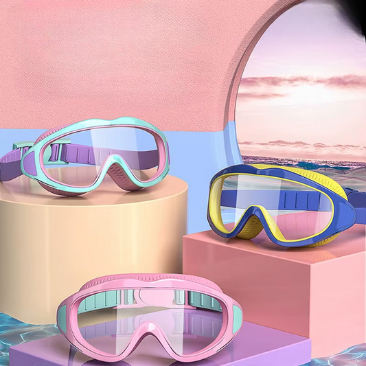 AquaChamp Kids Swim Set – Waterproof Anti-Fog Swimming Goggles & Cap with Protective Case